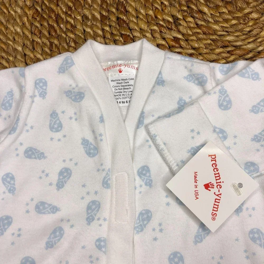NWT Preemie Sac Gown‎ Baby Boy Blue